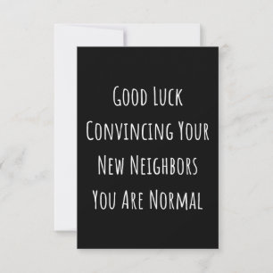 Carte De Correspondance Bonne Chance Convaincre Vos Nouveaux Voisins Vous 