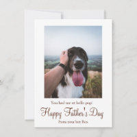 Bonne Fête des pères du chien Photo personnalisée 