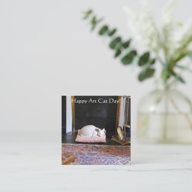 Carte De Correspondance Bonne journée Art Cat ! (Debout devant)