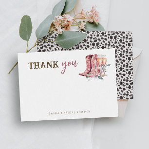 Carte De Correspondance Boots et Bubbly Elegant Fête des mariées rose