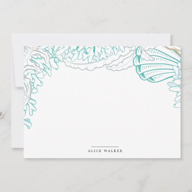 Carte De Correspondance bord de mer turquoise Stationery Note Card (Devant)