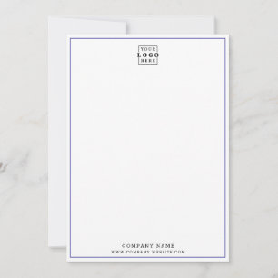 Carte De Correspondance Bordure bleue professionnelle du logo professionne