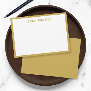Carte De Correspondance Bordure couleur personnalisée Moderne Gras personn