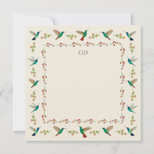 Carte De Correspondance Bordure de monogramme personnalisé
