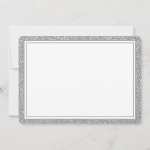 Carte De Correspondance Bordure de Parties scintillant en argent de la car