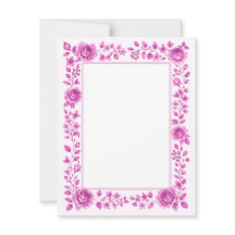 Bordure Florale Rose Élégante