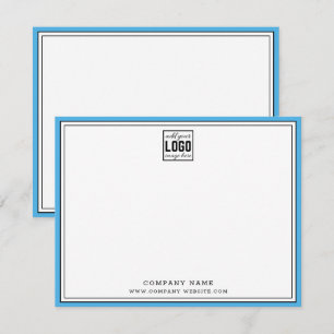 Carte De Correspondance Bordure modifiable couleur 2 du logo d'entreprise