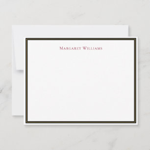 Carte De Correspondance Bordure Or Noir Texte Bourgogne Professionnel