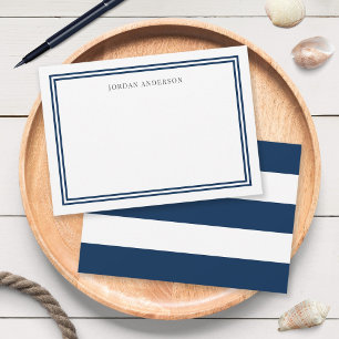 Carte De Correspondance Bordures couleur personnalisées et bandes blanches