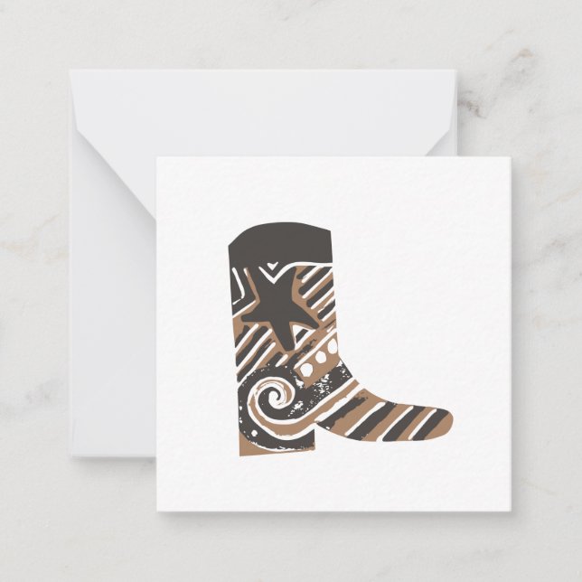 Carte De Correspondance Botte country western (Devant)