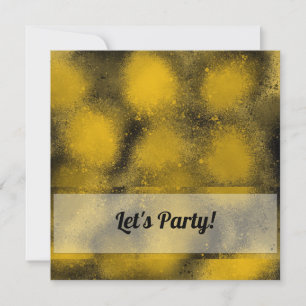 Carte De Correspondance Boules à peinture noire et jaune