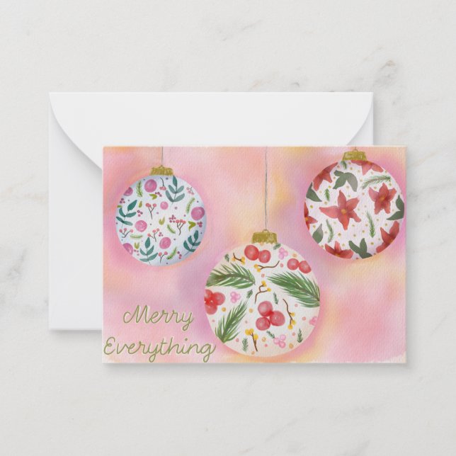 Carte De Correspondance Boules florales joyeuses (Devant)
