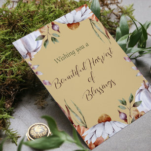 Carte De Correspondance Bounty Harvest Thanksgiving Holiday Watercolor