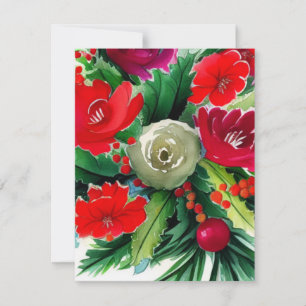Carte De Correspondance Bouquet de Noël