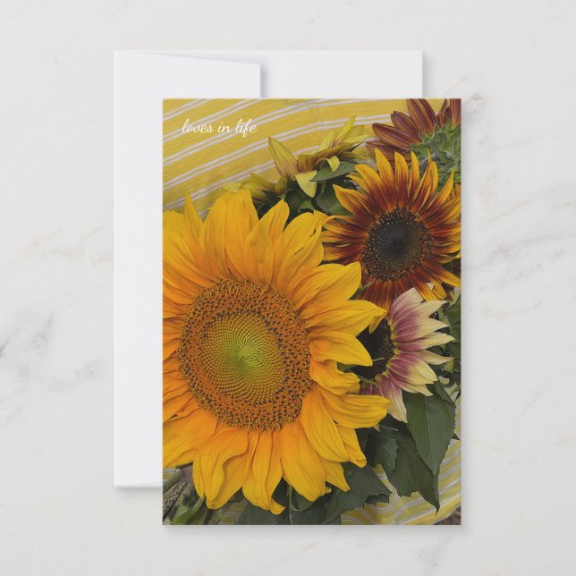 Carte De Correspondance Bouquet de tournesol (Devant)