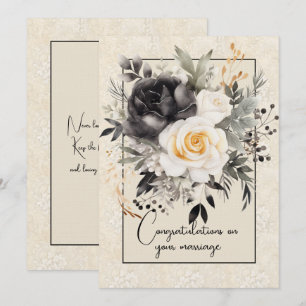Carte De Correspondance Bouquet floral de félicitations pour votre mariage
