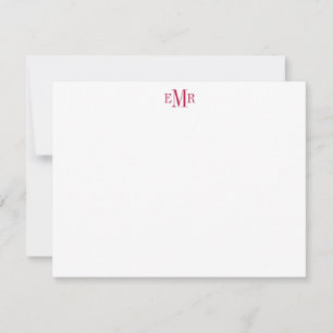 Carte De Correspondance Bourgogne professionnelle moderne 3 Monogramme ini