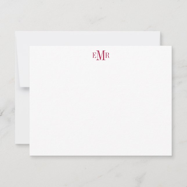 Carte De Correspondance Bourgogne professionnelle moderne 3 Monogramme ini (Devant)