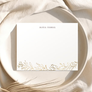 Carte De Correspondance Boutique en or doré personnalisé Papier à lettres