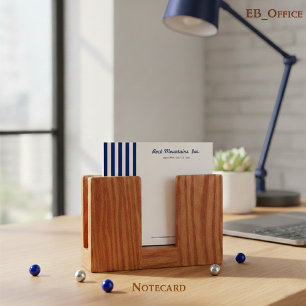 Carte De Correspondance Boutique Professionnelle Navy Blue White Stripes