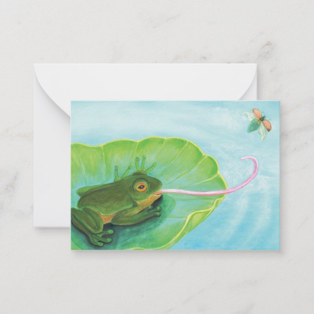 Carte De Correspondance Bouton de capture de grenouille (Devant)