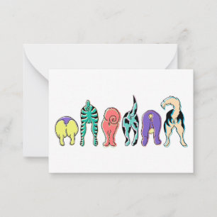 Carte De Correspondance Boutons de chien colorés