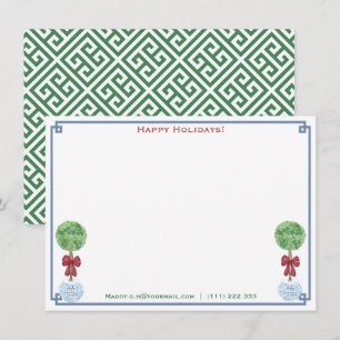 Carte De Correspondance Boxwood Classique Joyeux Noël Du Bureau De
