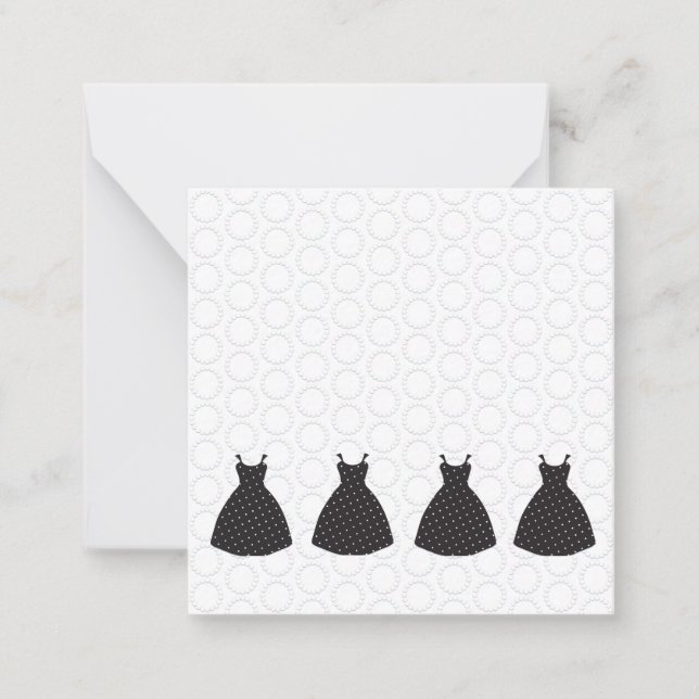 Carte De Correspondance Bridesmaid Gown, Motif Polka Dot (Devant)