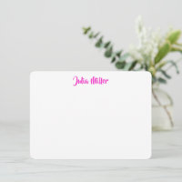 Brosse manuscrite Script personnalisé Berry rose