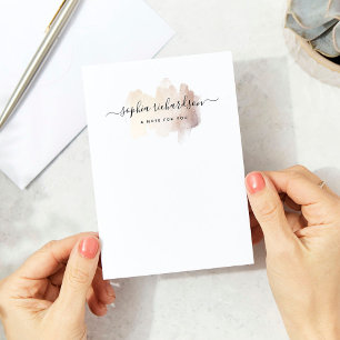 Carte De Correspondance Brouillon Chic Faux Rose Gold en blanc