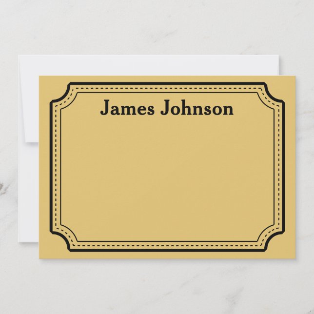 Carte De Correspondance Brushed Gold Retro Bold Serif Desk Name Plate (Devant)