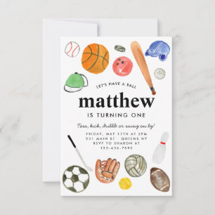 Carte De Correspondance Budget All Star Sports Balls Team Kid Boy Annivers