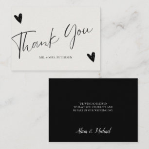 Carte De Correspondance Budget amour merci script simple mariage merci
