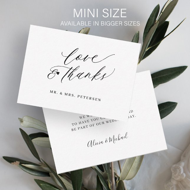 Carte De Correspondance Budget amour merci script simple mariage merci (Créateur téléchargé)