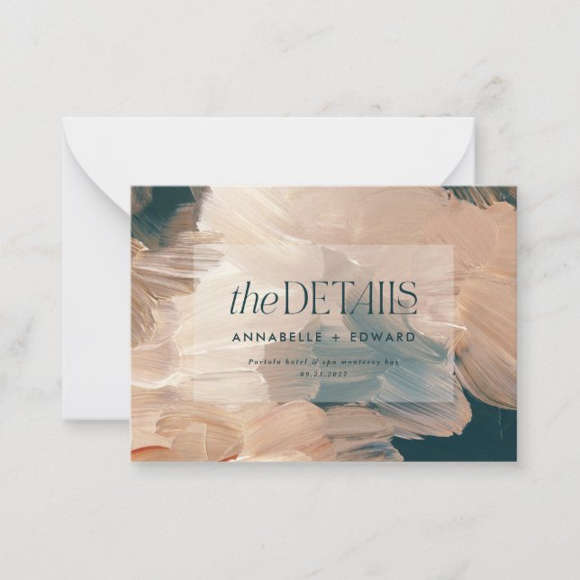 Carte De Correspondance budget boho peint terracotta détails mariage (Devant)