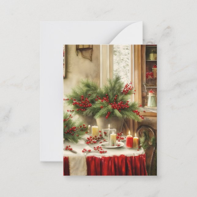 Carte De Correspondance budget cuisine de Noël mini (Devant)