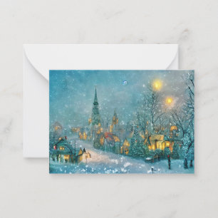 Carte De Correspondance Budget de Noël de la vieille ville mini Noël