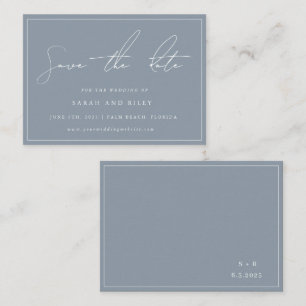 Carte De Correspondance BUDGET Dusty Blue Wedding Enregistrer La Date Invi