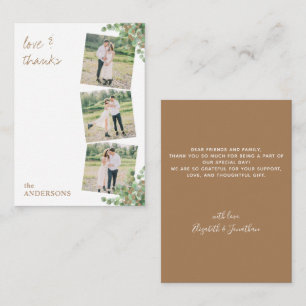 Carte De Correspondance Budget Eucalyptus Foliage Photo Mariage Merci