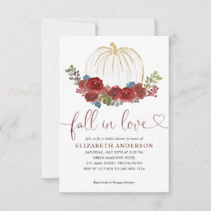 Carte De Correspondance Budget Fall in Love Burgundy Citrouille Fête des m