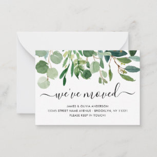 Carte De Correspondance Budget Foliage Nous avons déménagé une nouvelle ca