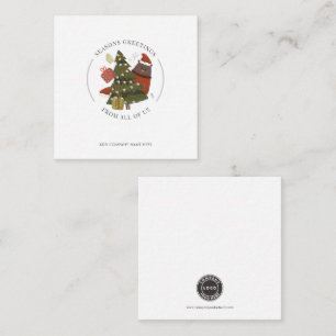 Carte De Correspondance Budget Logo Entreprise Corporate Vœux de Noël