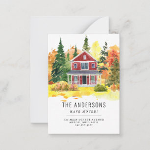 Carte De Correspondance Budget Maison Forêt Bois Nous avons déménagé autom