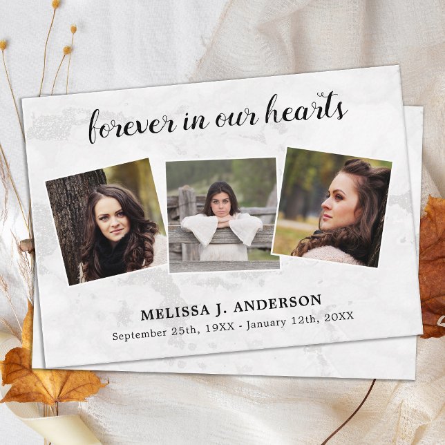 Carte De Correspondance Budget Marbre 3 Photo Sympathie Merci funéraire (Créateur téléchargé)