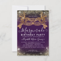 Budget Masquerade Purple Gold Parties scintillant