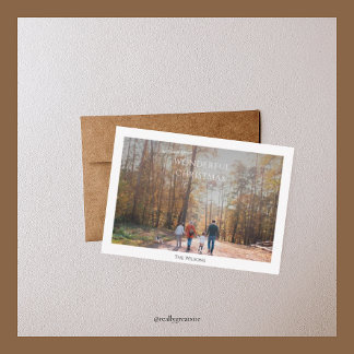Carte De Correspondance budget merveilleux noël une photo noël