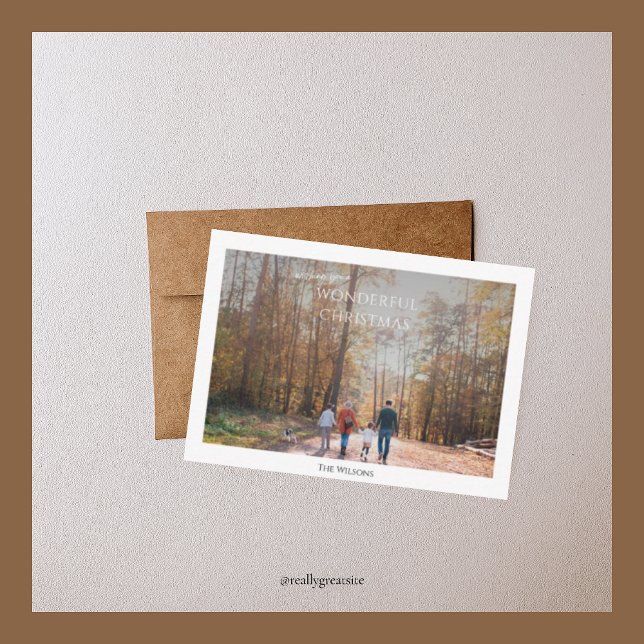 Carte De Correspondance budget merveilleux noël une photo noël (Créateur téléchargé)