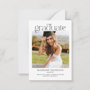 Carte De Correspondance Budget Minimaliste Classy Photo Collage Graduation