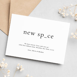 Carte De Correspondance BUDGET Moderne Simple Nouveau Lieu Nouveau Espace