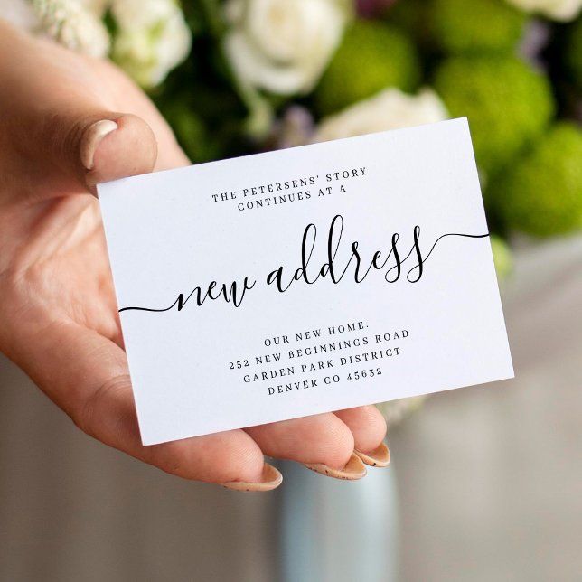 Carte De Correspondance Budget nouveau script d'adresse déplacement faire- (Créateur téléchargé)